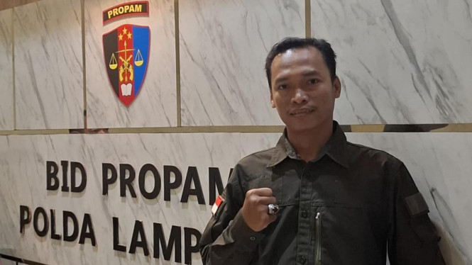 Pelapor datangi Propam Polda Lampung.
