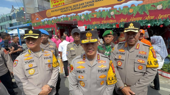 Kapolda Lampung Irjen Helfi Assegaf cek pos pengamanan Nataru.