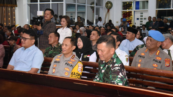Kapolda Lampung dan Forkopimda monitoring pengamanan Natal.