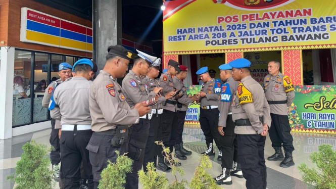 Tim Provos Mabes Polri pantau pengamanan di Tol KM 208.