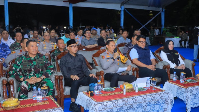 Kapolda Lampung monitoring pengamanan tahun baru 2026.