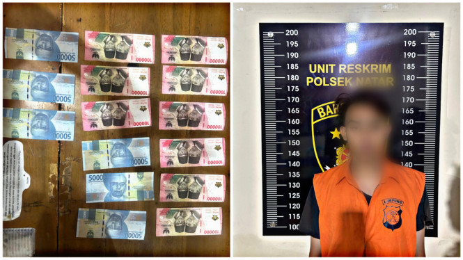 Kolase tersangka dan barang bukti