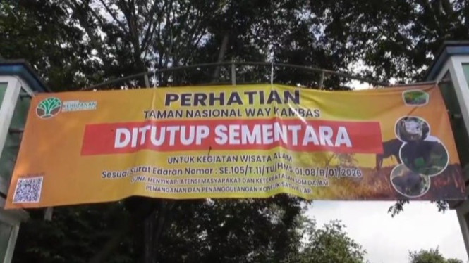 Taman Nasional Way Kambas (TNWK) Lampung ditutup sementara.