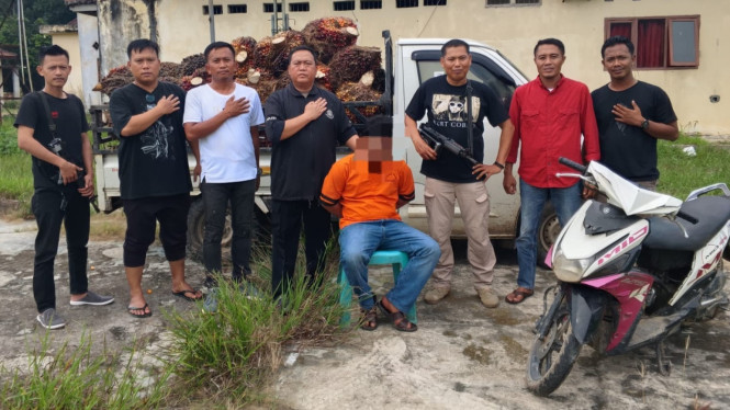 Polsek Gedung Aji tangkap pelaku pencuri sawit di PT GMPK.