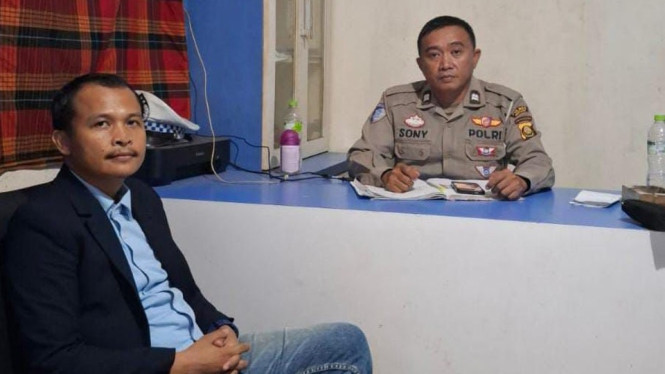 Kuasa Hukum laporkan kelalaian kendaraan proyek ke Polres Banyuasin.