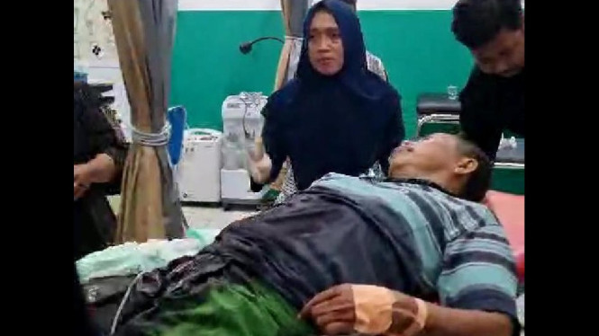 Pasutri di Sidomulyo, Lampung Selatan jadi korban pembacokan OTK.