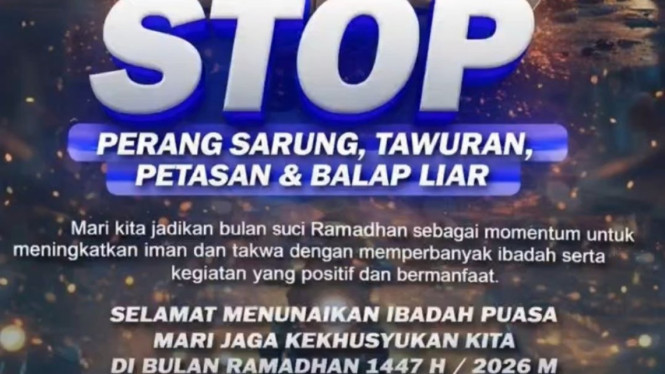 Kapolsek Bumi Ratu Nuban larang perang sarung hingga balap liar.