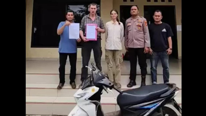 Polisi temukan motor WNA Jerman yang hilang dicuri.
