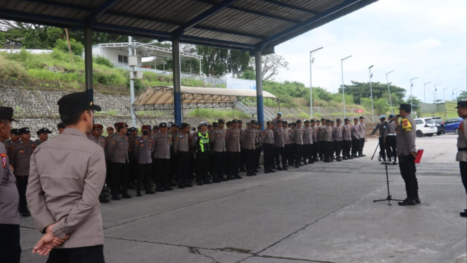 Polres Lampung Selatan simulasikan penanganan mudik 2026.