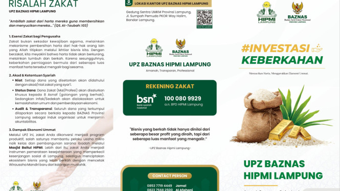 UPZ BAZNAS HIPMI Lampung resmi dibentuk.