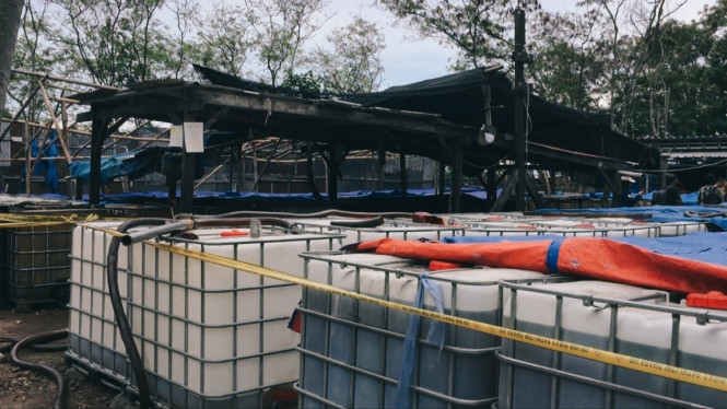 Tandon yang masih berisikan solar