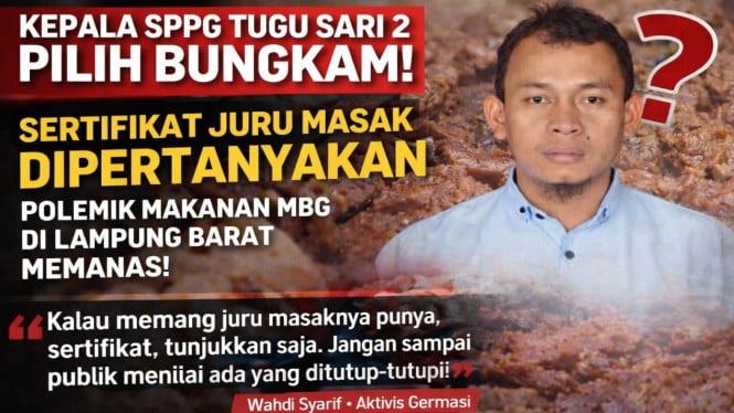 Polemik MBG di Lampung Barat, aktivis desak BGN Pusat audit kelayakan SPPG Tugu Sari 2.