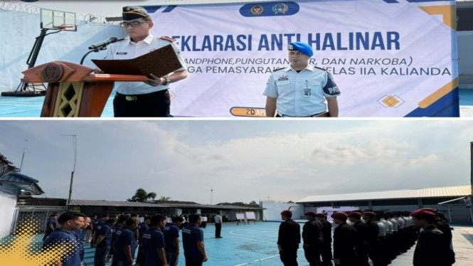 Lapas Kalianda teken pakta integritas berantas handphone, pungli, dan narkoba.