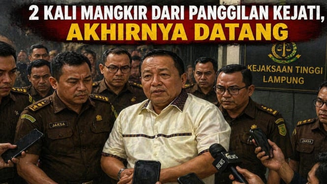 Arinal Djunaidi, mantan Gubernur Lampung memenuhi panggilan Kejaksaan Tinggi (Kejati).