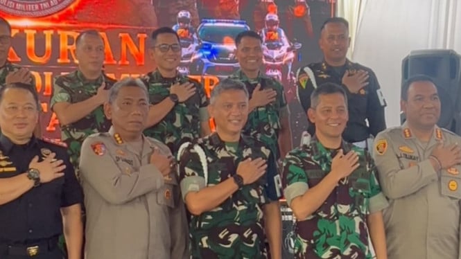 Momen Kebersamaan Polisi dan TNI Warnai Syukuran HUT ke-80 Polisi Militer TNI AD di Lampung