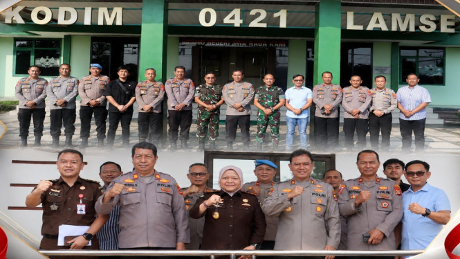 Jajaran Polres Lampung Selatan temui Dandim dan Kajari, jaga kamtimbas dan samakan persepsi KUHP baru.