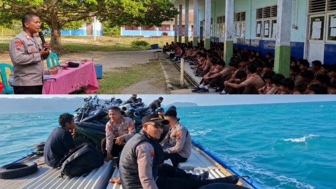Satbinmas Polres Lampung Selatan bentengi siswa Kepulauan Sebesi dari 'Cybercrime'.