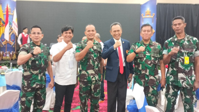 Singkronkan program 2026, Muaythai Lampung kawal rakerprov KONI di Hotel Emersia.