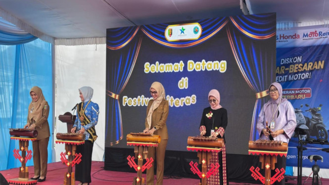 Wagub Lampung, Jihan Nurlela saat membuka Festival Literasi Provinsi Lampung 2026 di Gedung Nuwo Baca, Dinas Perpustakaan dan Kearsipan Lampung.