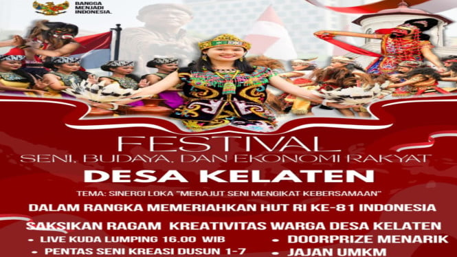Desa Kelaten Penengahan sambut HUT RI ke-81 lewat festival rakyat.
