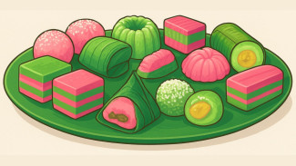 9 Makanan Tradisional Indonesia Warna Hijau dan Pink yang Bikin Nostalgia