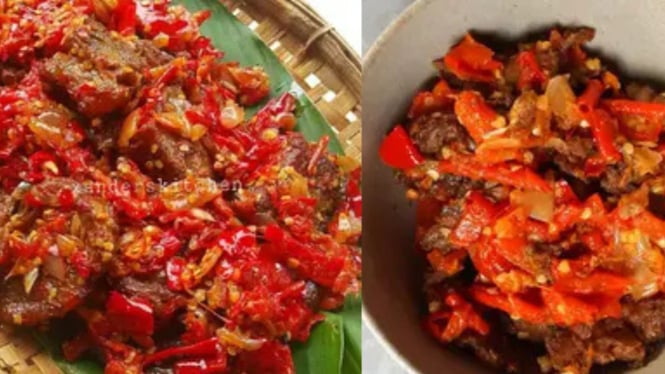 Dendeng balado dan dendeng batokok