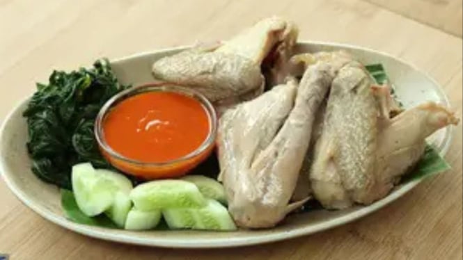 Ilustrasi ayam pop