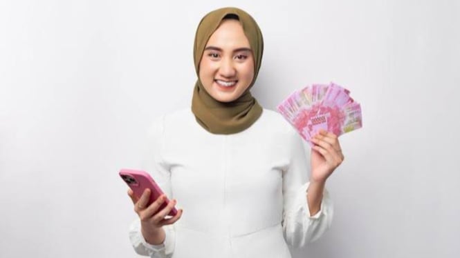 Ilustrasi mendapatkan uang dari aplikasi