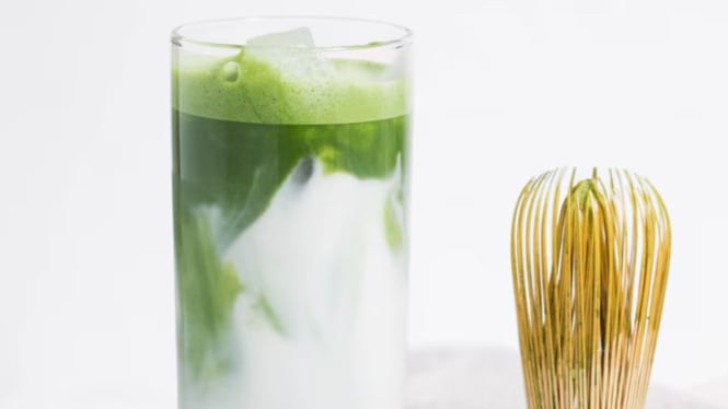 Ilustrasi minuman matcha