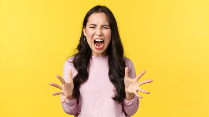 Ilustrasi wanita dicap emosional