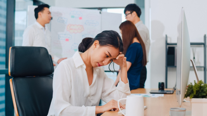 Ilustrasi burnout di tempat kerja