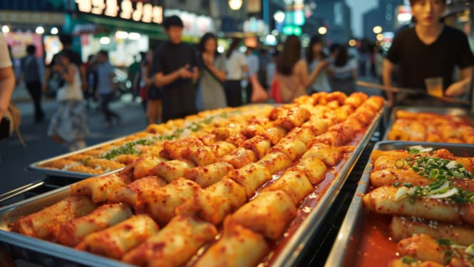 Ilustrasi street food korean