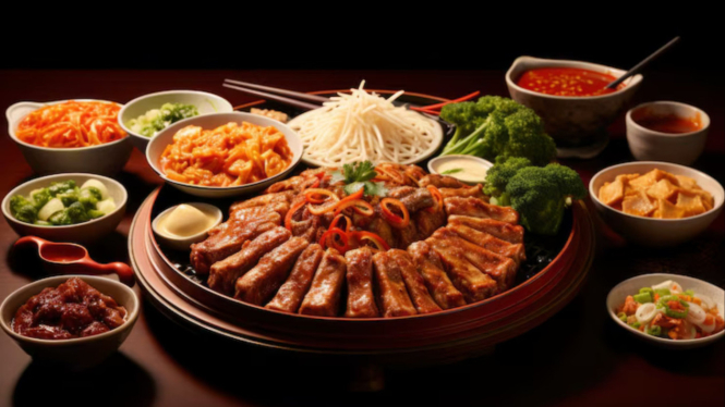 Ilustrasi makanan Korea