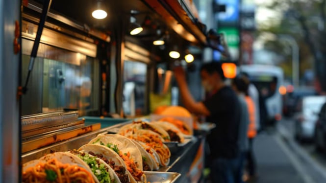 Ilustrasi street food korean