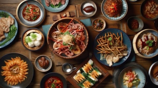 Ilustrasi makanan korea