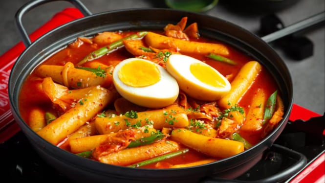 Ilustrasi tokbokki korean