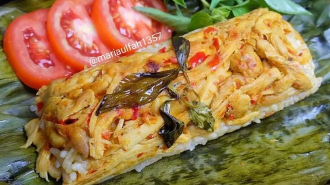 Ilustrasi nasi bakar jamur