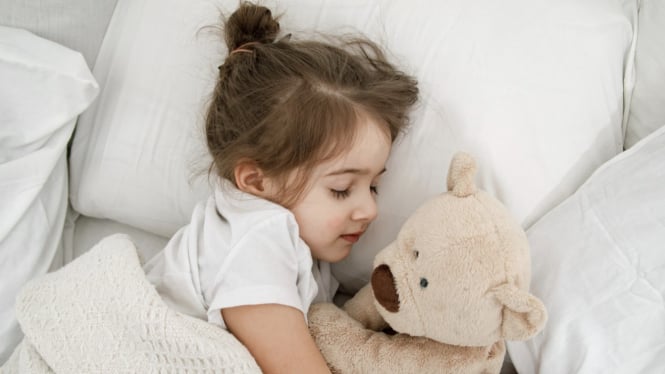 Ilustrasi anak tidur