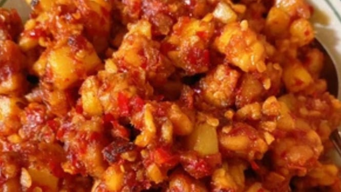 Ilustrasi tempe balado