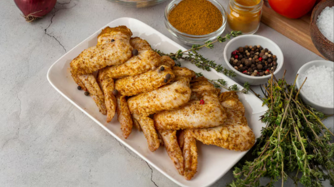 Ilustrasi marinasi chicken wings