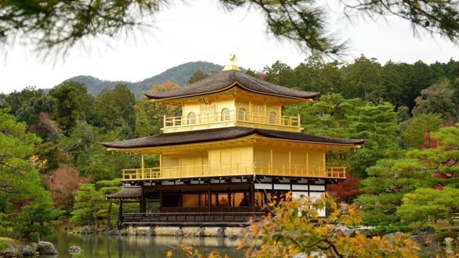 Ilustrasi kuil di Kyoto