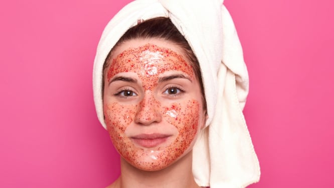 ilustrasi facial scrubing