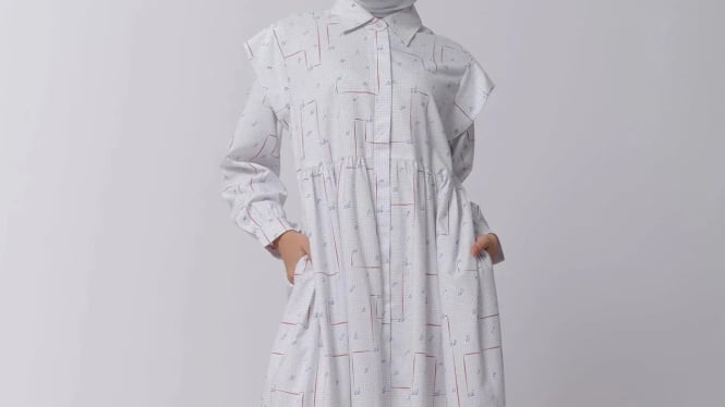 Ilustrasi gamis adem