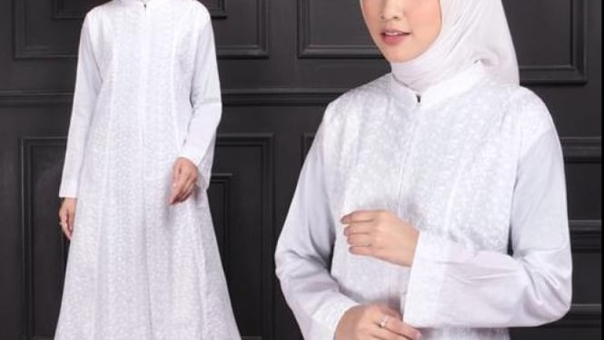 Ilustrasi gamis katun Jepang