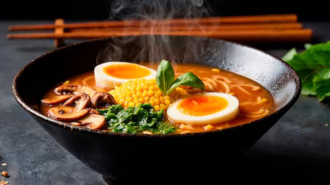 Ilustrasi telur ramen