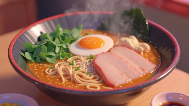 ilustrasi ramen tonkotsu