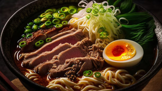 Ilustrasi topping ramen