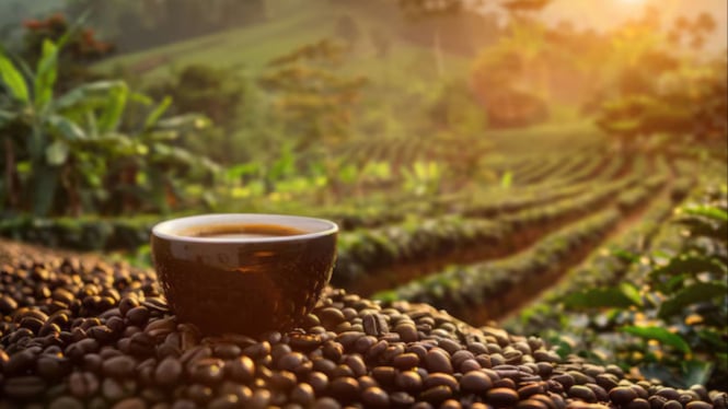 Ilustrasi kopi Indonesia
