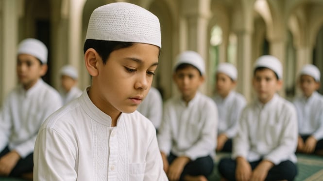 Ilustrasi anak sholeh