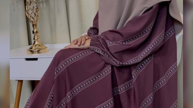 Ilustrasi gamis lengan balon